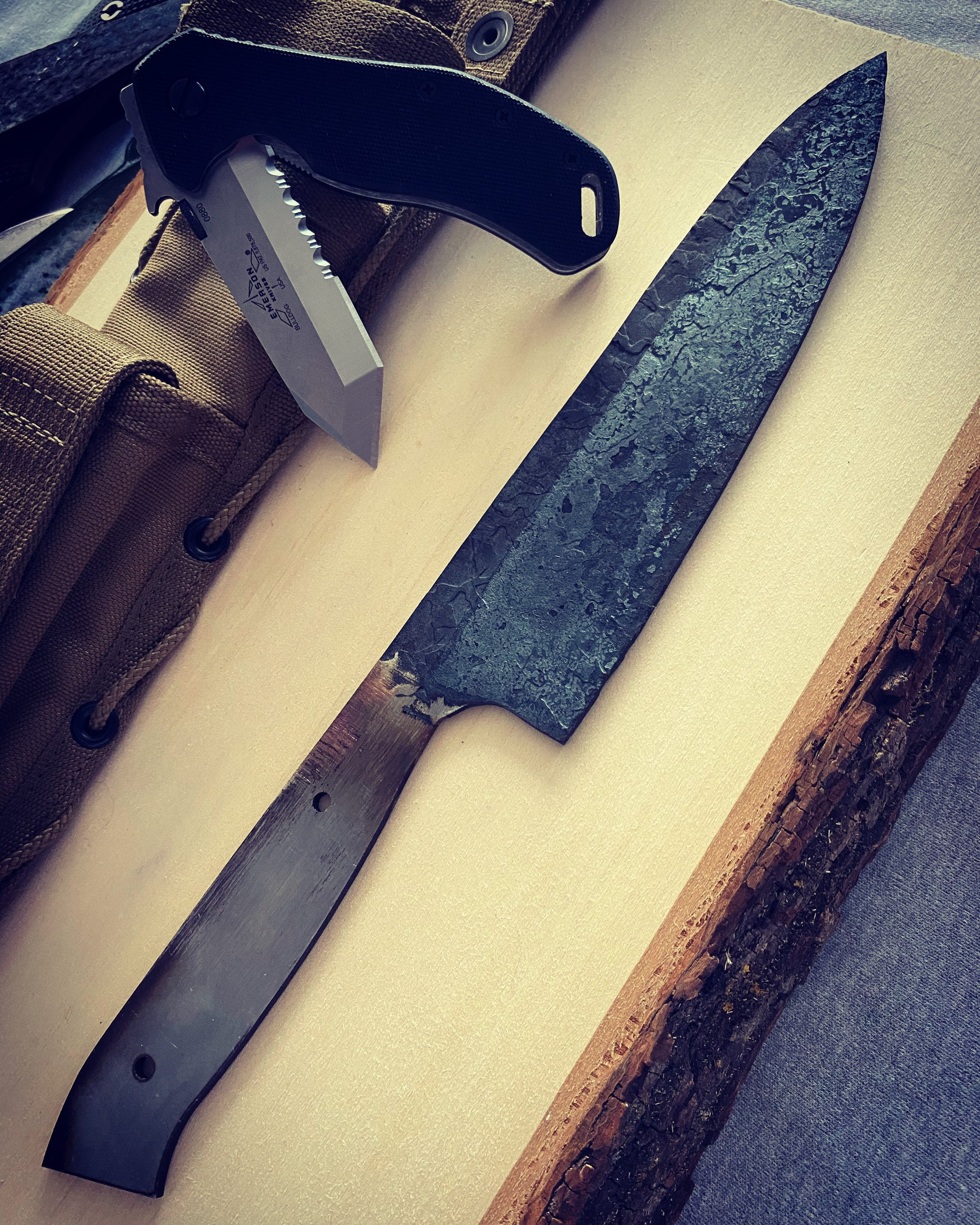 Made to Order VG10 San Mai Steel Knife Blank Damascus Etsy UK