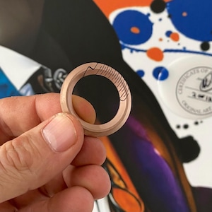 DIGI Titanium Split Ring / Ultralight - Ultra Strong / Grade 5 Titanium / • 1.25” Diameter Model: Bronze Fade - Keychain Add-On Accessories