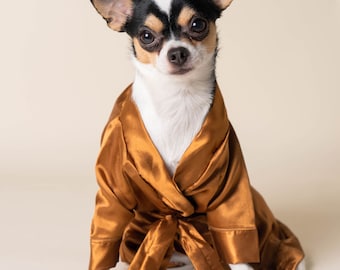 Satin Dog Robe: Custom Pet Bathrobe