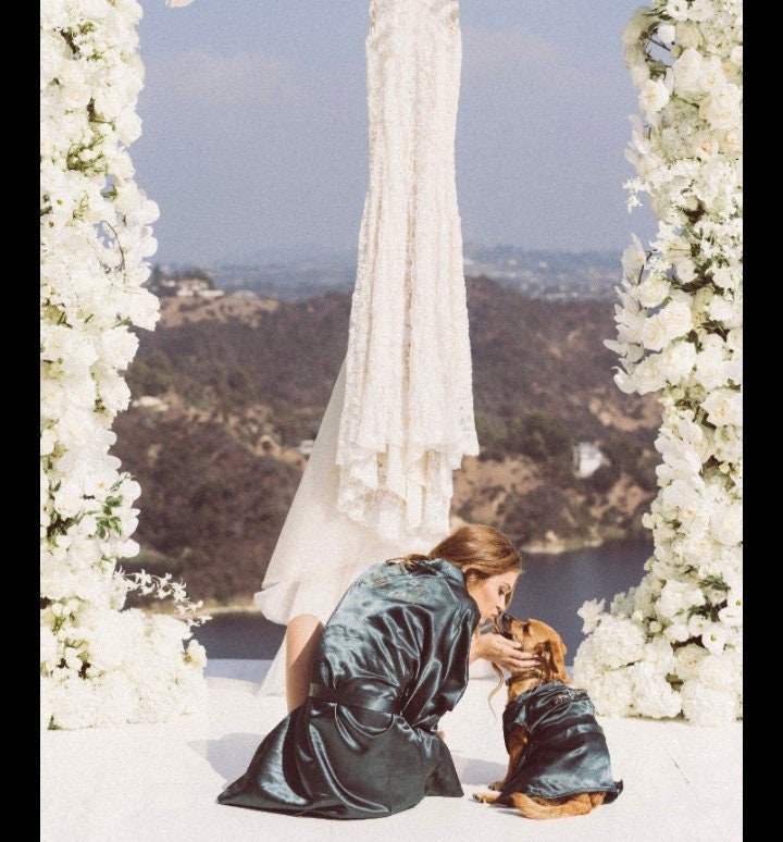 Matching Dog and Owner Bridesmaid Robe Bride Robe Matching Etsy