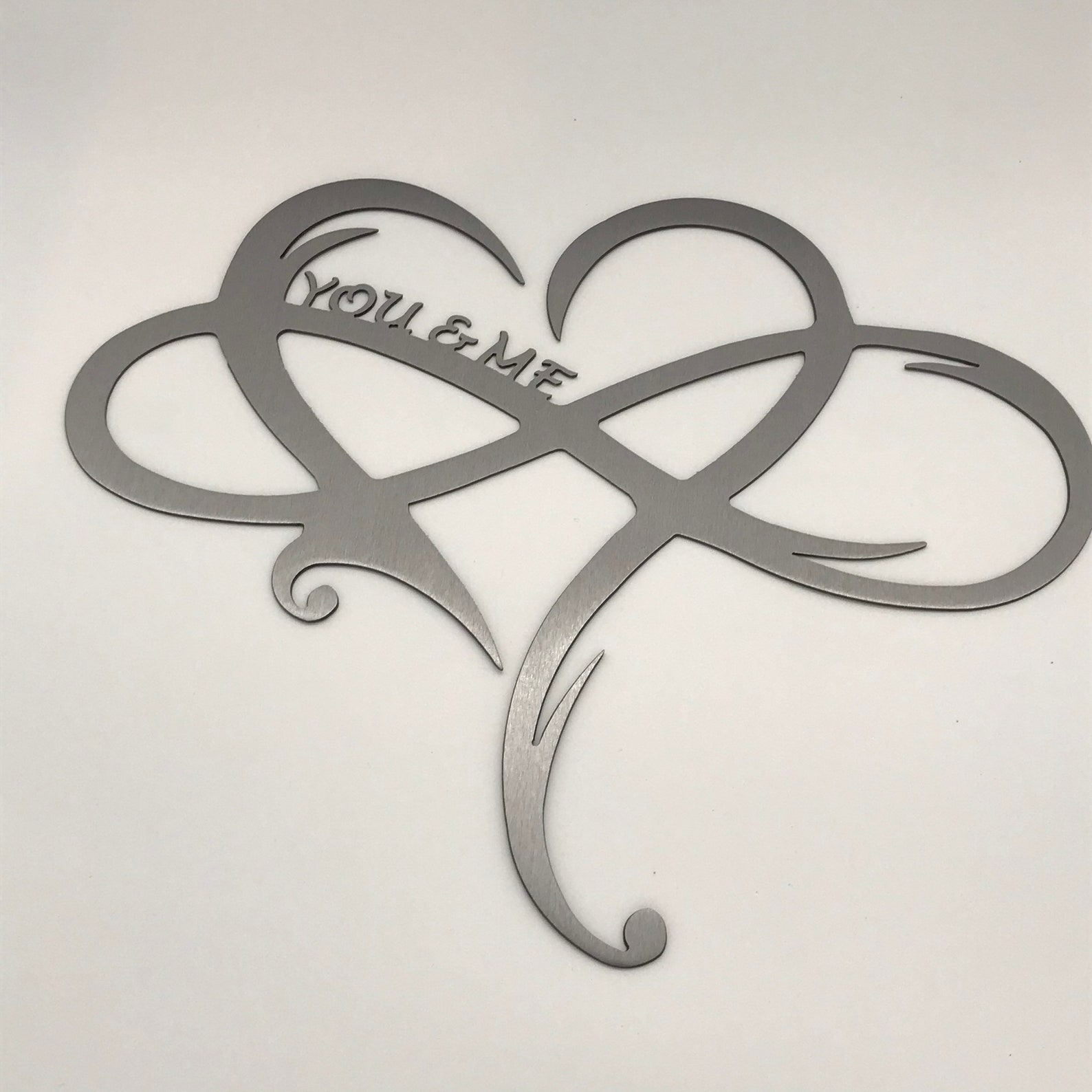 You and Me Infinity Heart Steel Wall Decor Metal Wall Art / Etsy