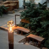 Eternal Flame Steel Fire Column - Garden Stake - Etsy