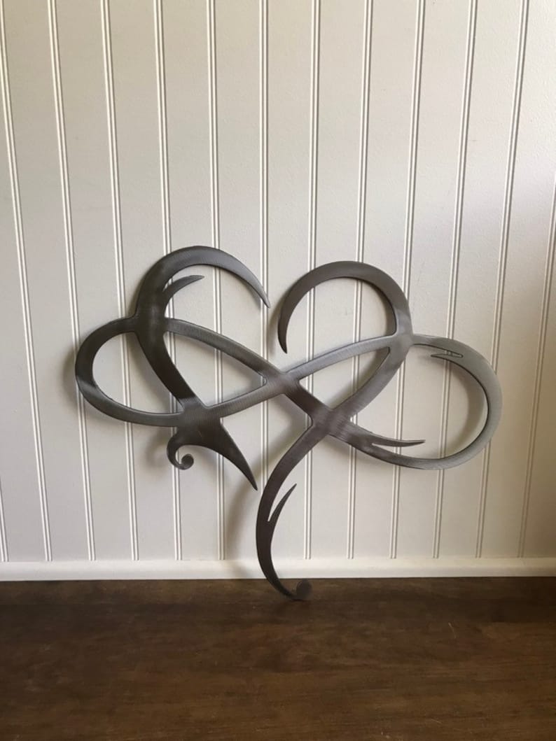 Infinity heart - Steel wall decor Metal Wall art / Metal Home Decor / Steel Wall Decor / Metal Sign 