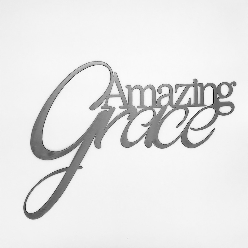 Amazing Grace Steel Wall Decor Metal Wall Art / Metal Home Etsy