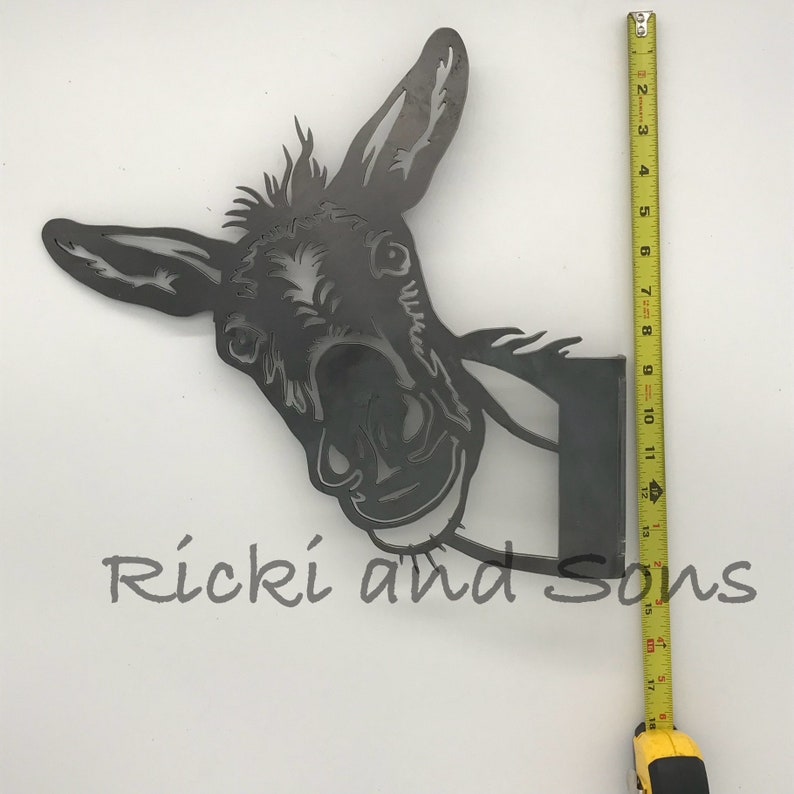 Donkey Steel Metal art / Metal Decor / Outdoor Decor / Metal Sign image 6