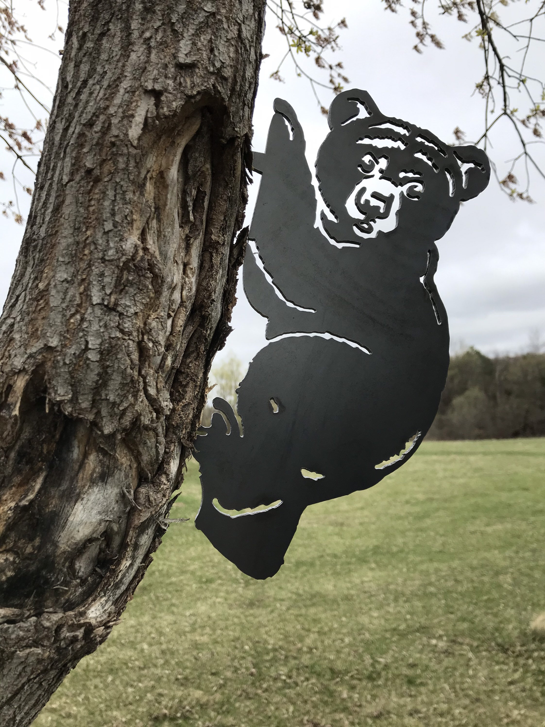 Bear Cub Steel Metal Art / Metal Decor / Outdoor Decor / Etsy