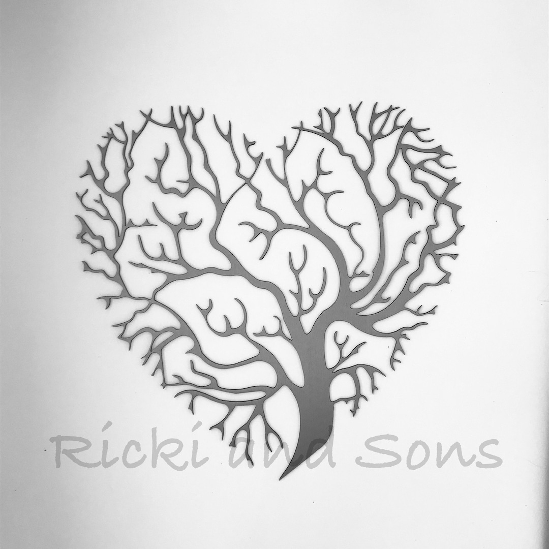 Heart Tree of Life Steel Wall Decor Metal Wall Art / Metal Home Decor