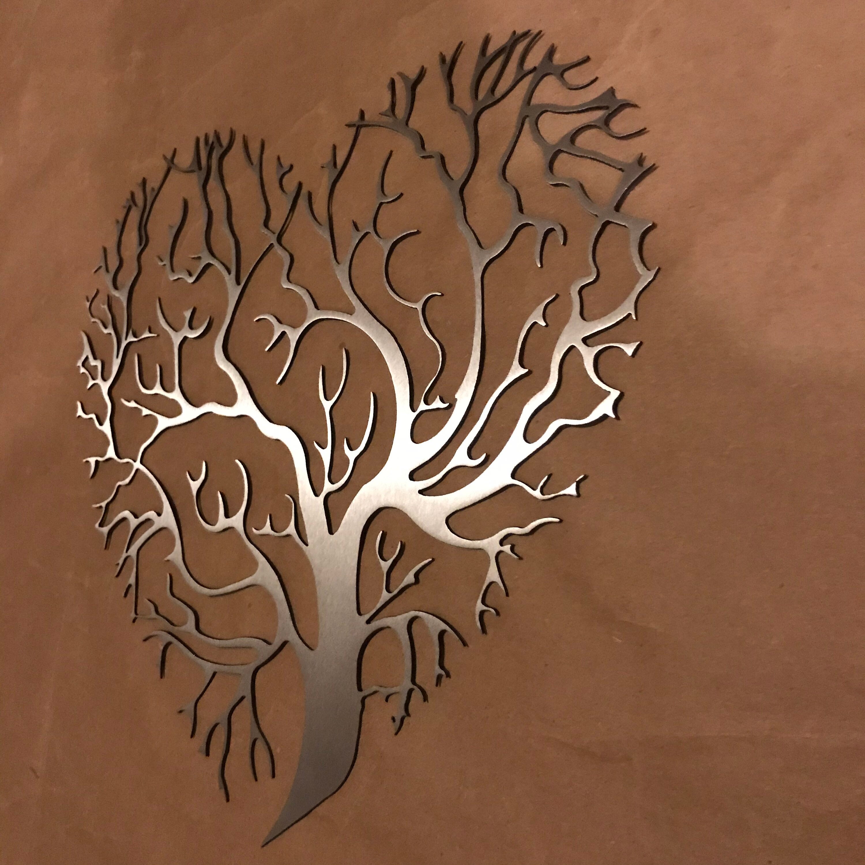 Heart Tree of Life Steel wall decor Metal Wall art / Metal Etsy België