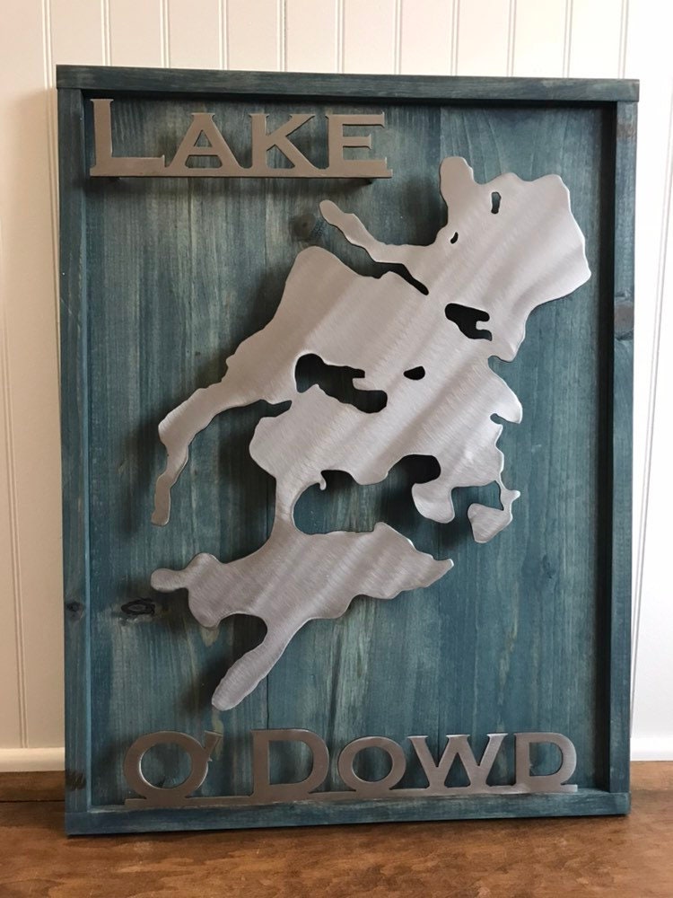 Custom Lake Signs ANY LAKE / Wood and Metal Lake Signs / Etsy