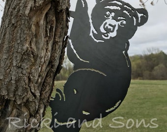 Bear Cub - Steel Metal art / Metal Decor / Outdoor Decor / Metal Sign