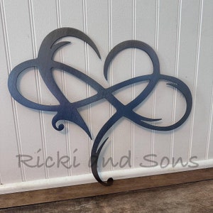 Infinity heart - Steel wall decor Metal Wall art / Metal Home Decor / Steel Wall Decor / Metal Sign