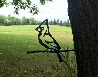 Cardinal - Steel Metal art / Metal Decor / Outdoor Decor / Metal Sign / Metal Bird