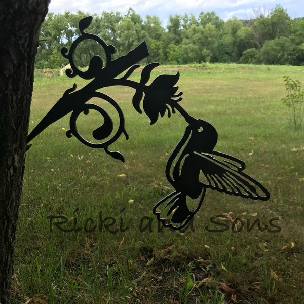 Hummingbird - Steel Metal art / Metal Decor / Outdoor Decor / Metal Sign