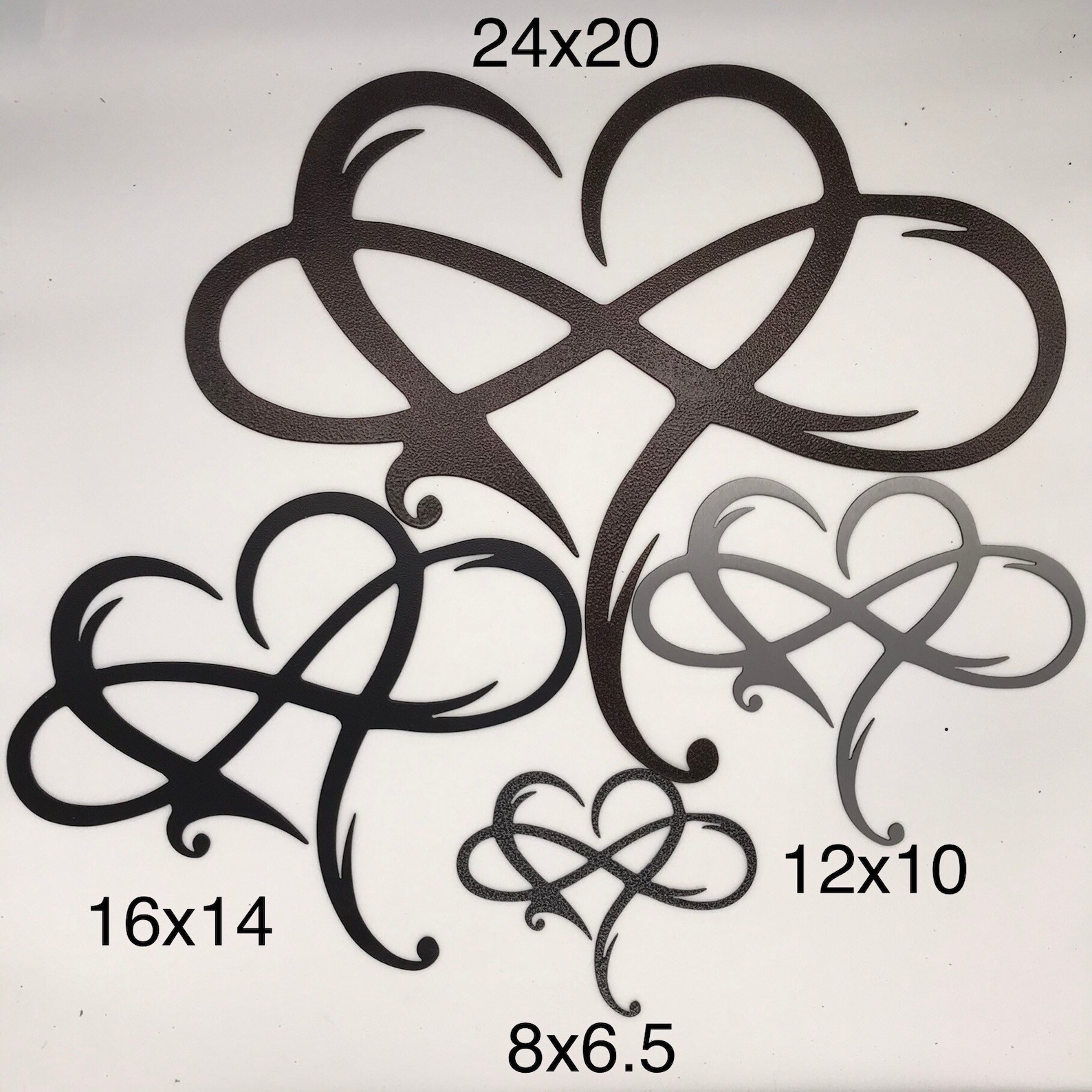 Infinity Heart Steel Wall Decor Metal Wall Art / Metal Home Etsy