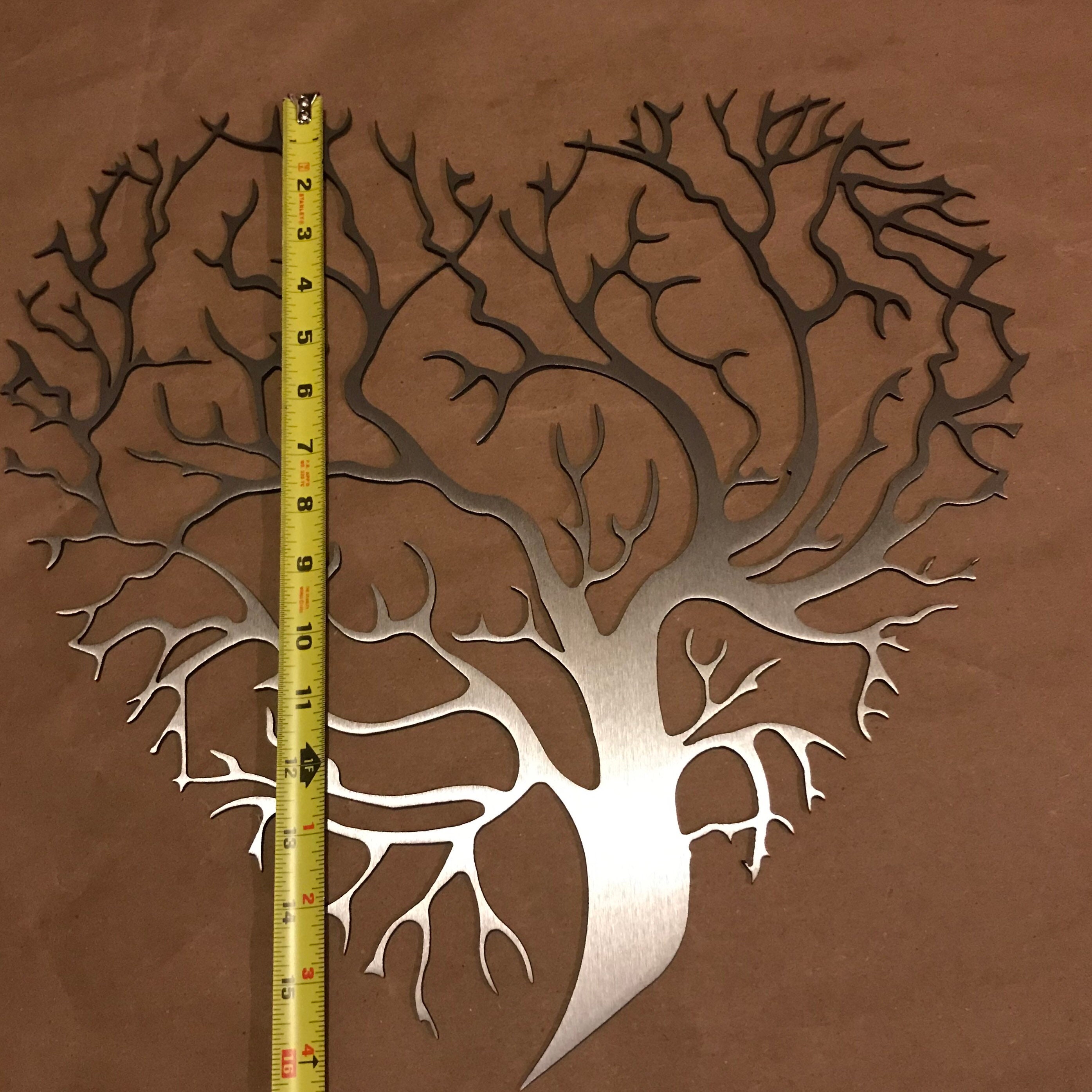 Heart Tree of Life Steel wall decor Metal Wall art / Metal Etsy België