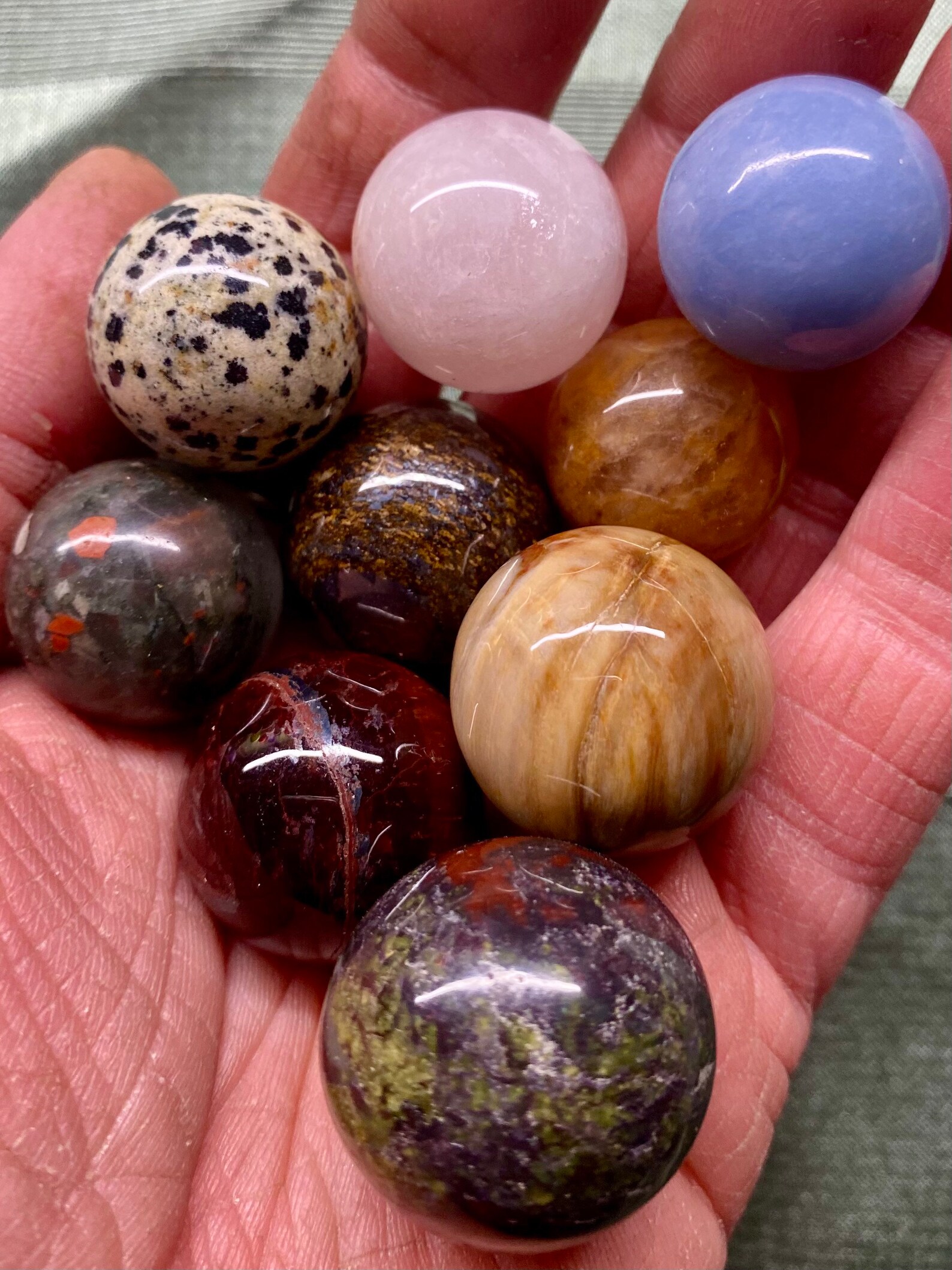 mini crystal spheres