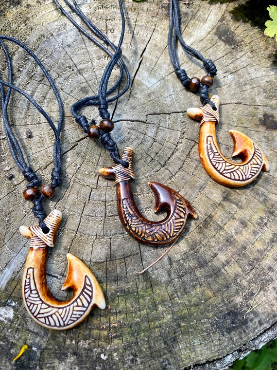 Buy Makau Pendant-fish Hook Pendant-wooden Fish Hook Necklace-hawaiian Fish  Hook-necklace-jewelry-makau Jewelry Online in India 