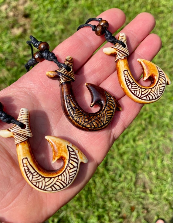 Makau Pendant-fish Hook Pendant-wooden Fish Hook Necklace-hawaiian Fish  Hook-necklace-jewelry-makau Jewelry -  Canada