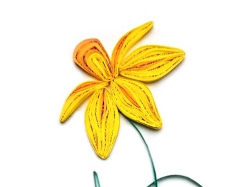 Daffodil Paper Art - Flower Series - Wall Art - Gift for Her