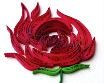 Rose Paper Art - Flower Series - Wall Art - Gift for Her