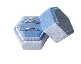 light blue ring box