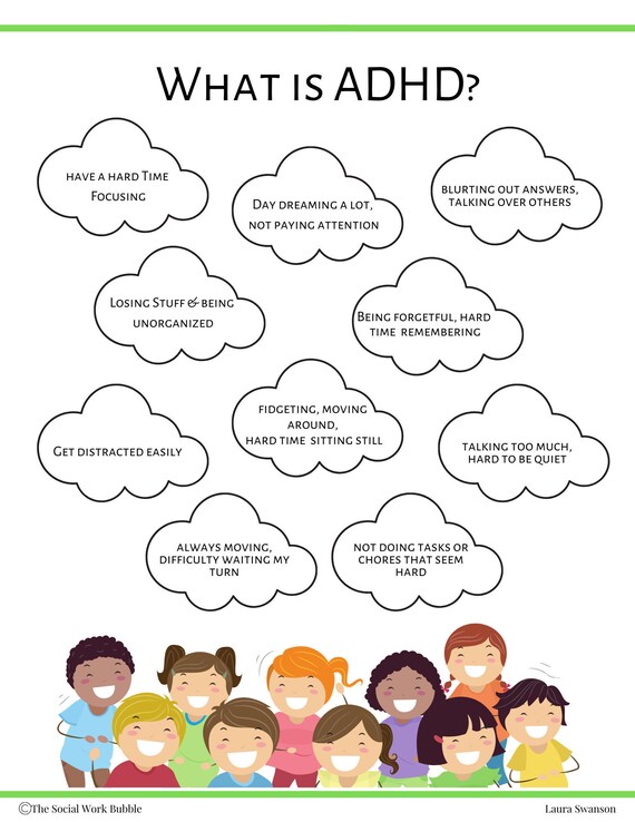 ADHD Play Therapy Worksheets Activity For Kids Mental Etsy