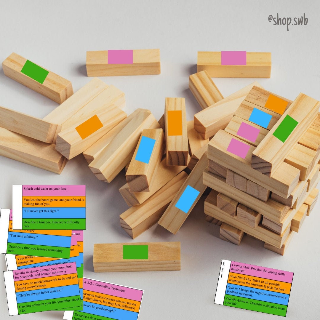 Therapy Card Game Pack W/ Cards & Board Game Social Work - Etsy
