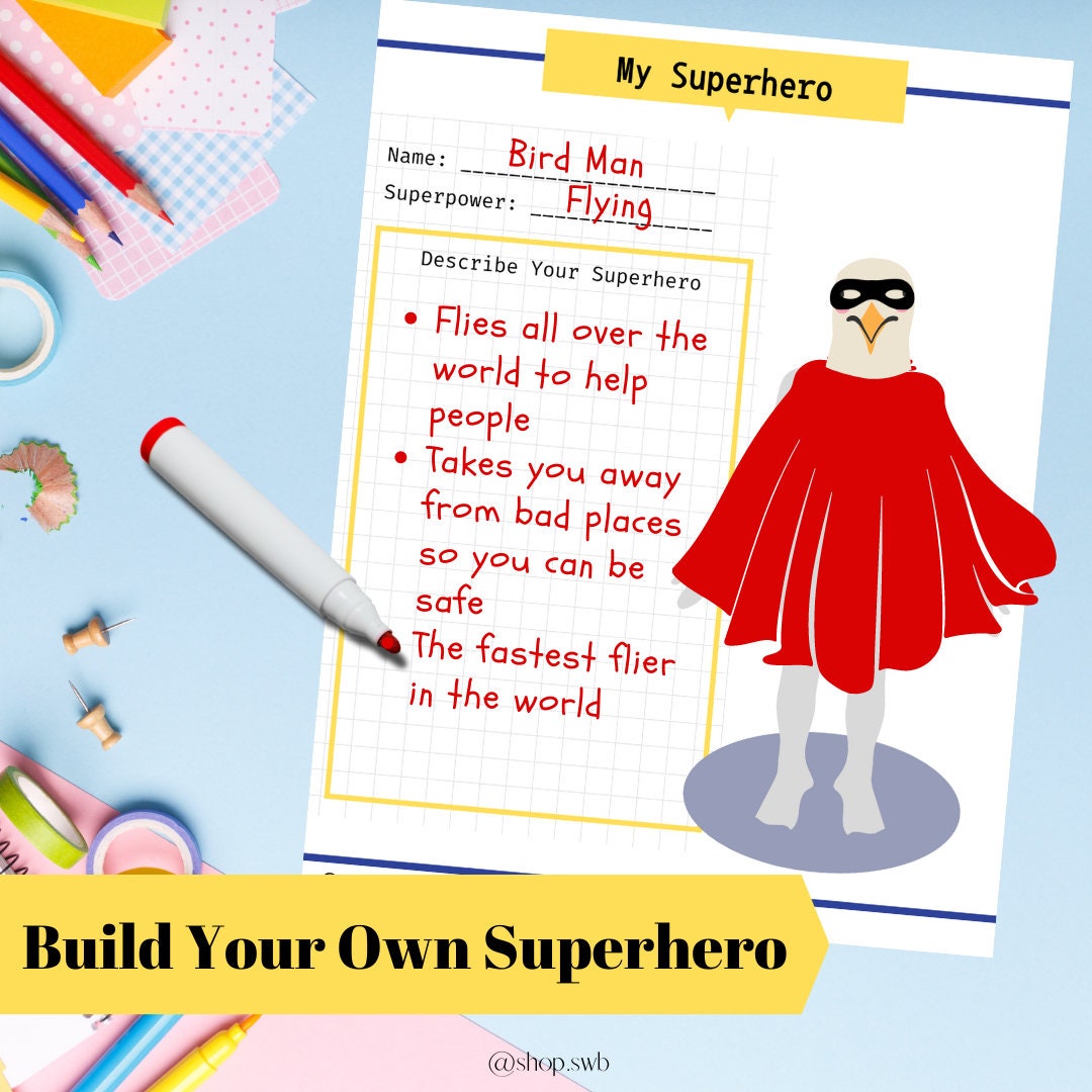 Build Your Own Superhero for Kids Mental Health, Therapy, Teacher ...