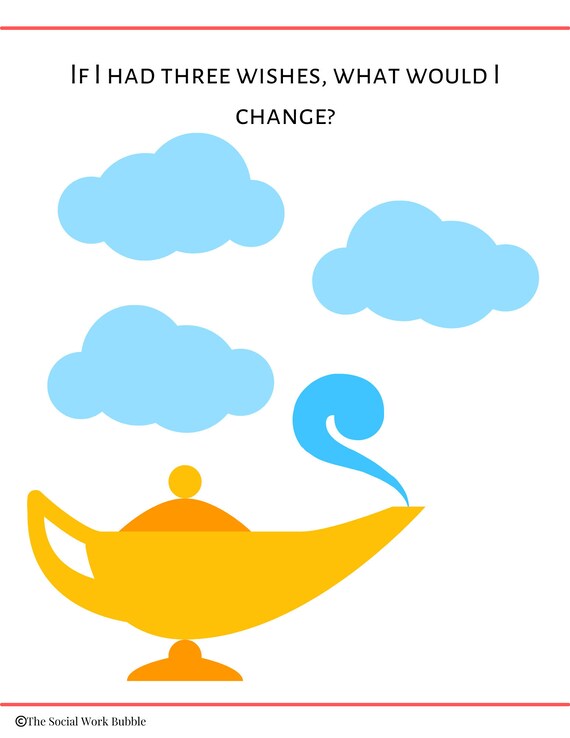 Children Miracle Question 3 Wishes Therapy Worksheet for | Etsy