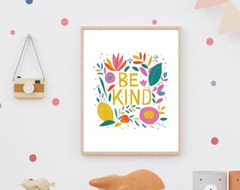 Kids Affirmation Wall Art Printable, Positive Quote Posters for Kids Room, Nursery Inspirational Decor, Digital Download, 5 Sizes Included