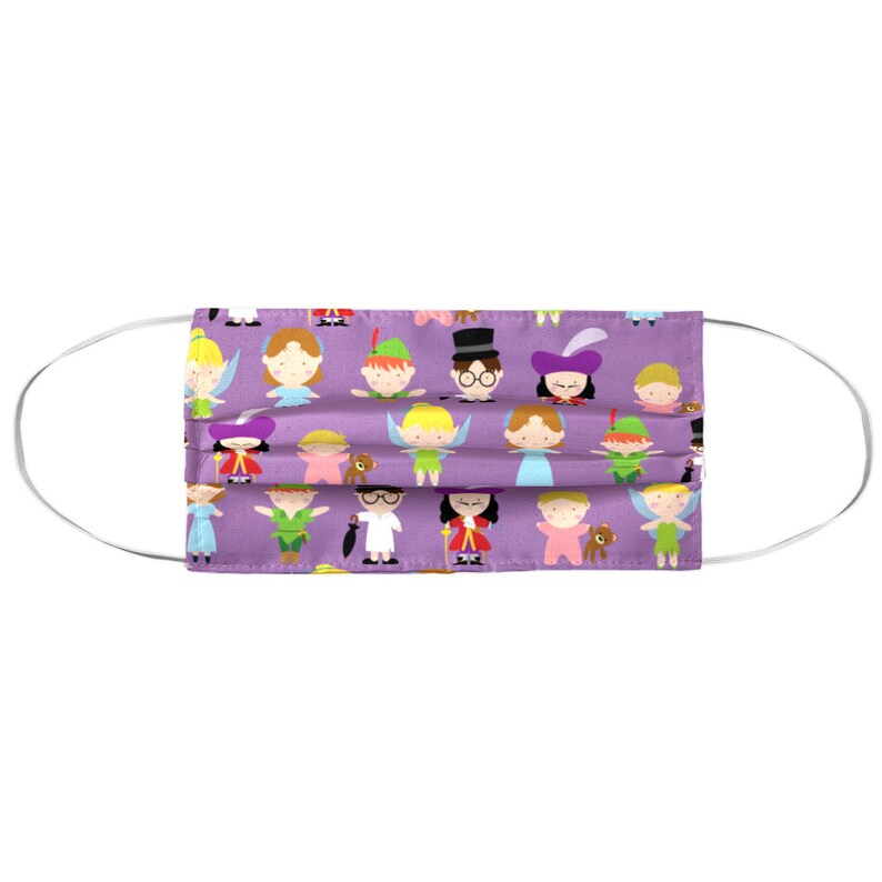 Washable Face Mask Cover With Filter Pocket Neverland Purple image 0