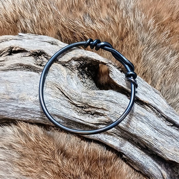 Primitive Hand Forged Oath Ring Bangle Bracelet (See Description Sizing)