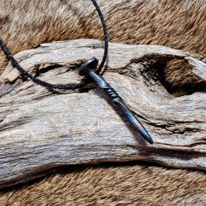 Primitive Hand Forged Twisted Iron Nail of Protection