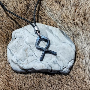 Hand Forged Othala Pendant