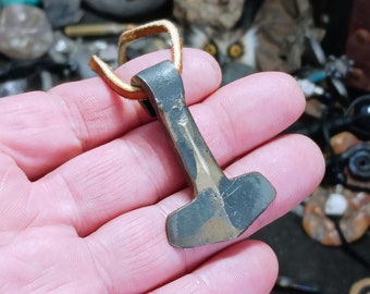 Primitive Hand Forged Mjolnir (Thor's Hammer) Stainless Steel Pendant
