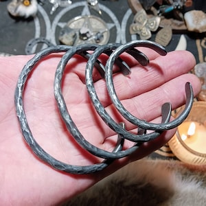 Primitive Hand Forged Steel Torc - Torque Bracelet (See Description)