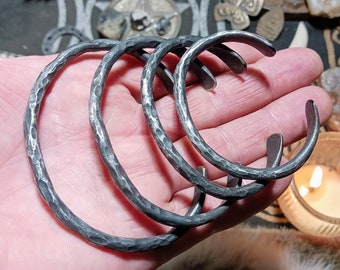 Primitive Hand Forged Steel Torc - Torque Bracelet (See Description)