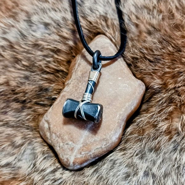 Hand Forged Mjolnir (Thor's Hammer) Wire Wrap Pendant