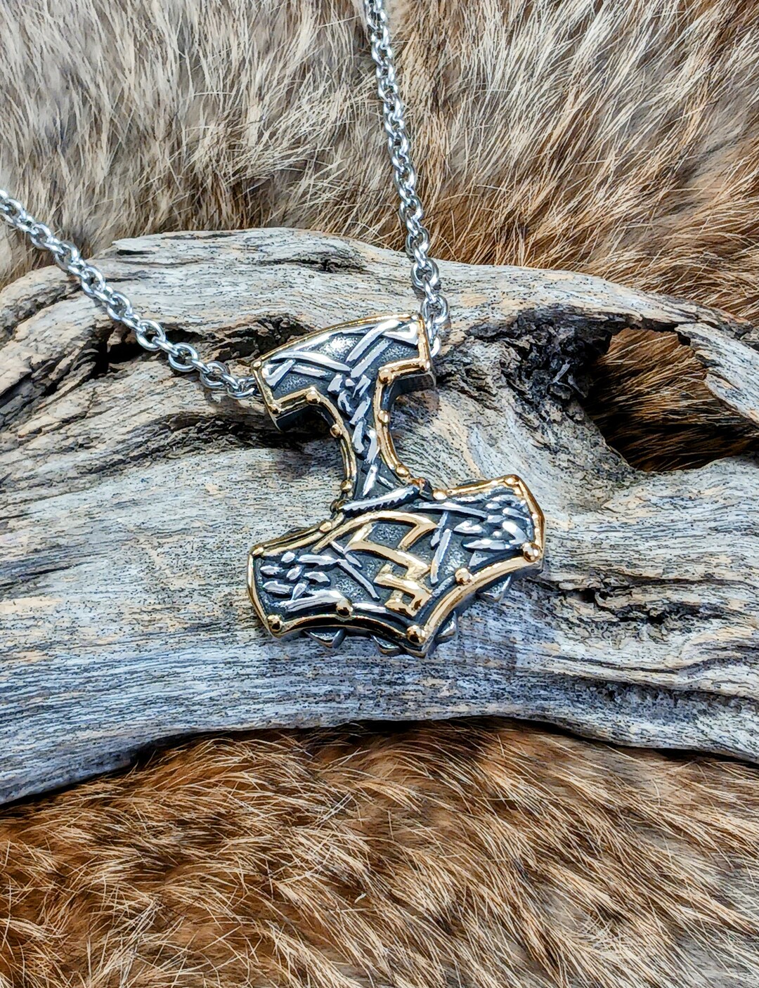 Stunning Mjolnir thor&rsquo;s Hammer Titanium Pendant Necklace - Etsy