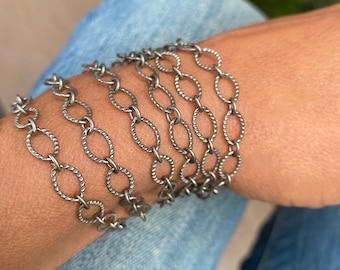 Antiqued Silver Bracelet / Necklace