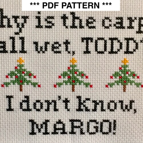 Christmas Vacation Cross Stitch Pattern Holiday Christmas Etsy