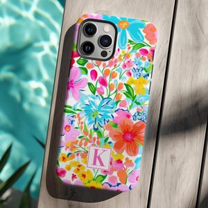 iPhonegeval monogram telefoonhoesje iPhone 15 hoesje schattig telefoonhoesje voor iPhone 14 bloemen iPhone 13 12 11 Pro Max plus Samsung S23 S22 S20 Ultra