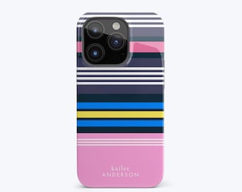VARSITY STRIPES iPhone Case Personalized iPhone Case with Custom Name, iPhone Case Monogram - for 17 Pro Max, Air, 16 15 14 13 Plus Magsafe