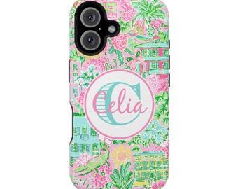 Monogram Phone Case for iphone 16 Pro Case, iPhone 16 Case, iPhone 16 Pro Max, iPhone 16 Plus Case Initial Phone Case Preppy Phone Case