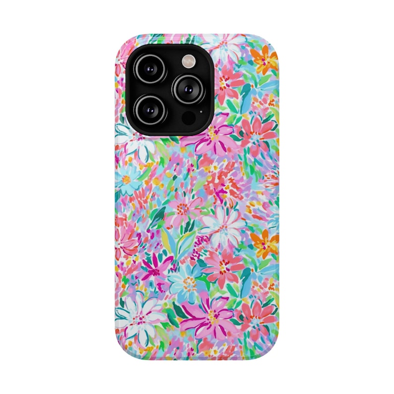 Elegante Blumenmuster Handyhülle, Frühling und Sommer Handyhülle, iPhone und Samsung Hülle, Blumenmuster Handyhülle, süßes Handyzubehör Bild 2
