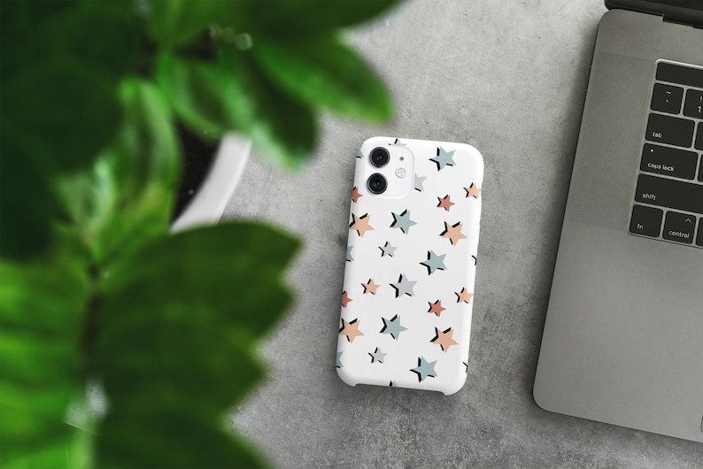 Colorful Star Phone Case, Girly Aesthetic Design 
