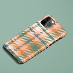 fall plaid pattern phone case