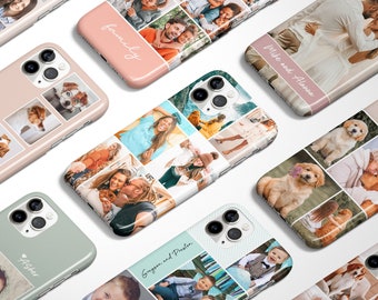 Collage-Handyhülle, Bild-Handyhülle, Foto-Handyhülle, individuelle Handyhülle, wählen Sie aus 9 Bildcollagen für iPhone oder Samsung
