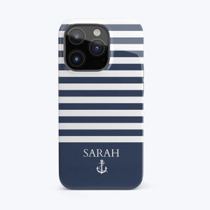 Nautical Phone Case iPhone Summer Preppy Coastal Aesthetic Case iPhone 15 14 13 12 11 Pro Max S24 S23 S22 S21 Ultra Plus Sea Lover Gift