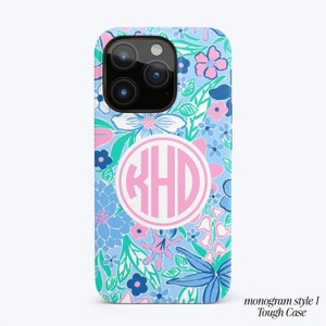 Iphone case monogram telefoon geval preppy monogram iPhone geval gepersonaliseerd preppy telefoon geval bloemen telefoon geval zomer telefoon geval monogram